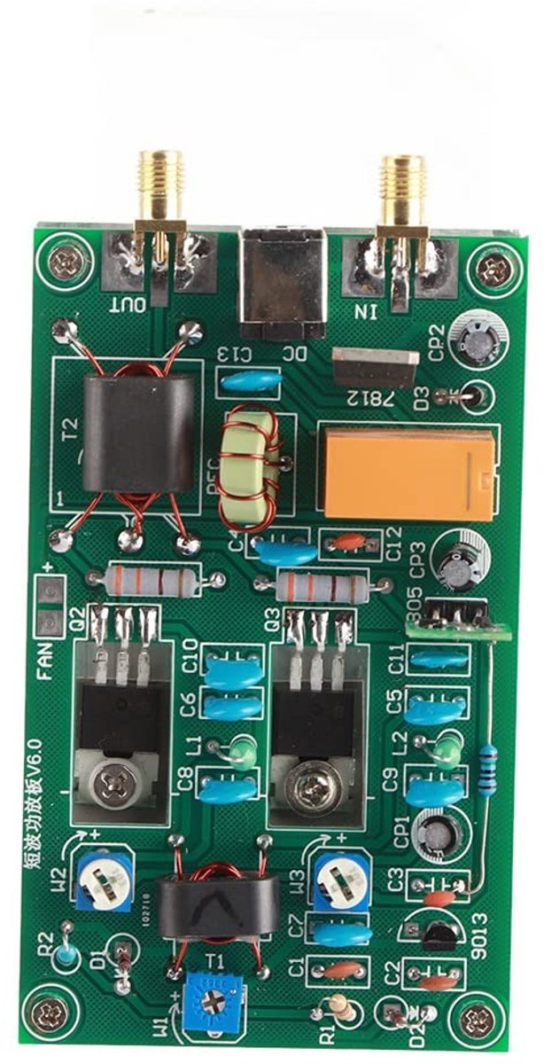 Dailygoods - Dailygoody - Module 3-28MHz Vermogensversterker - 30W Uitgangsvermogen - Ideaal voor Audio Toepassingen - 1 Kanaal - DC 12-13.8V - Perfect voor T