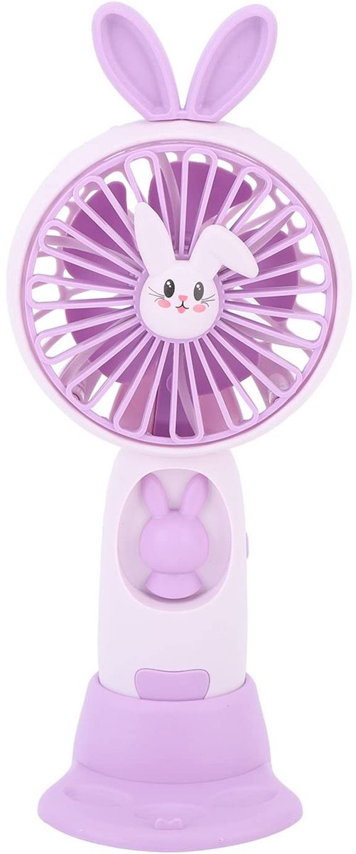 Dailygoods - Dailygoody - Draagbare Mini-Handventilator - Lichtgewicht Dierenventilator - Geruisloos met Nachtlampje - Ideaal voor Thuis en Reizen - Oplaadbare Ven.