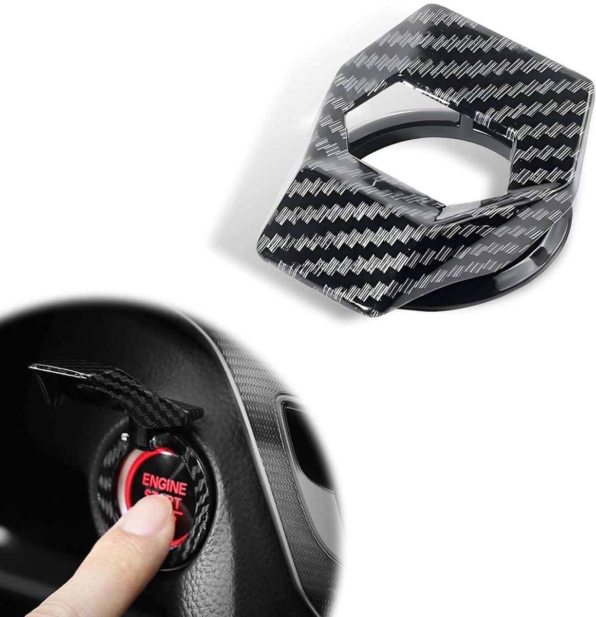 Dailygoody - Universele Motor Stopknop - Handmatige Start Schakelaar voor Auto - Zwart - Drukknop