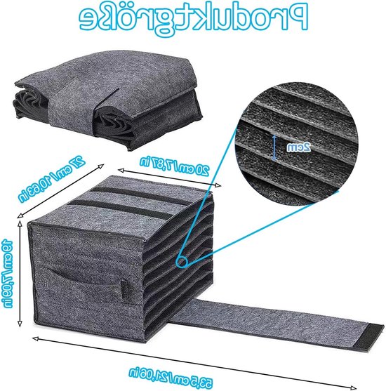 Praktische Plate Holder voor Motorhome en Caravans - Felt Camping Tafelgerei Opbergoplossing voor 8 Borden, Ideaal voor Boot en Keuken Accessoires — afbeelding 3