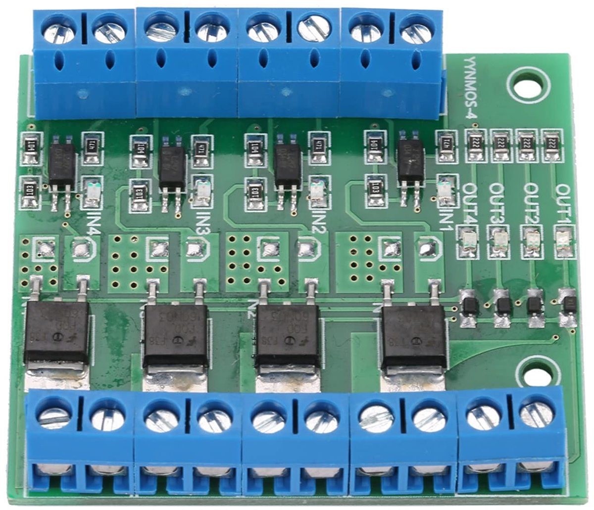Dailygoods - Dailygoody - Mosfet Board - 8 Kanalen PWM Module - Volledig Geïsoleerd - 3-20V Ingang - 10A Uitgang - Voor Versterking van Signalen - Geschikt vo