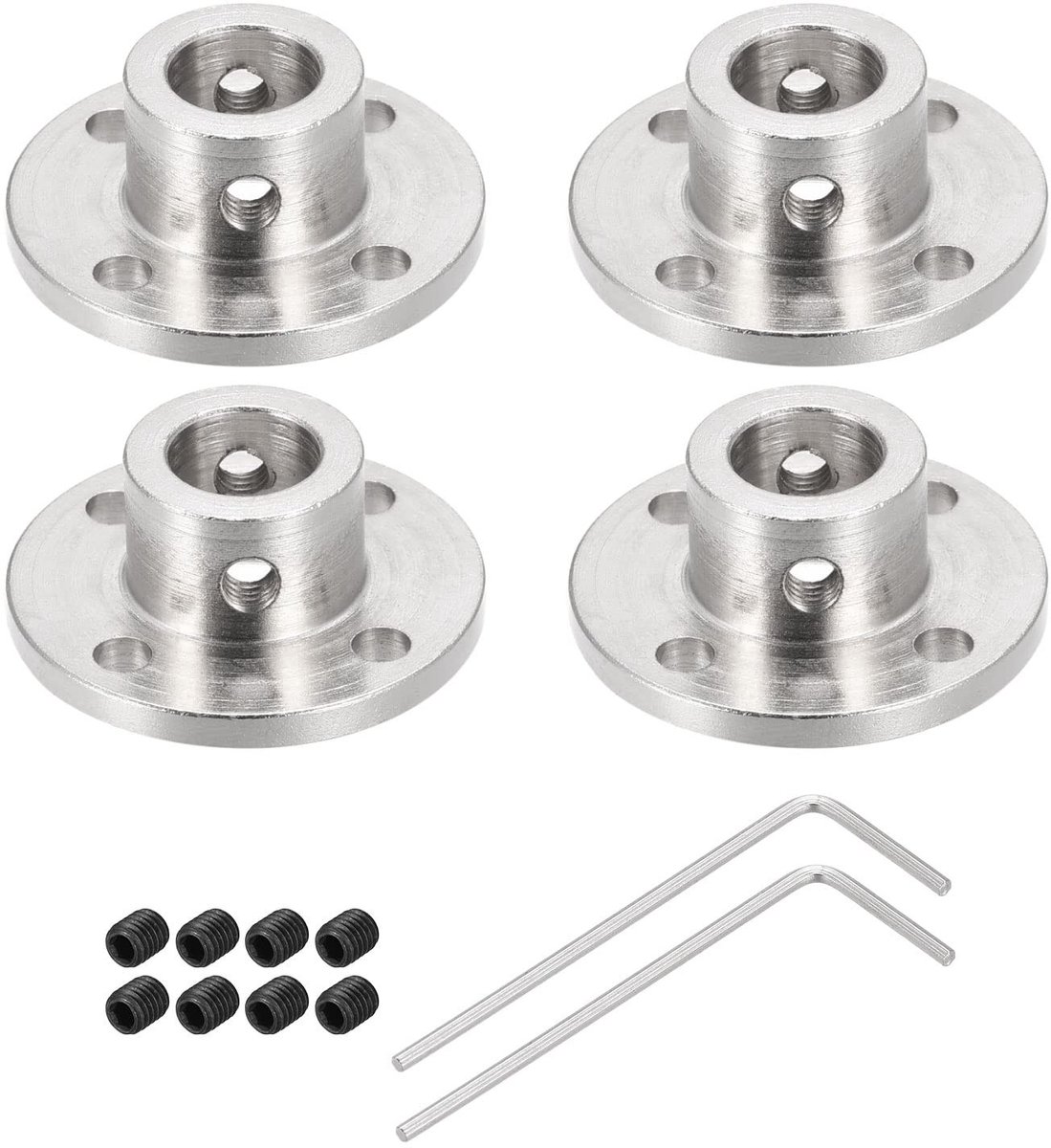 Dailygoods - 4 Stuks 10 mm Stijve Flenskoppelingsstekker voor Stappenmotoren