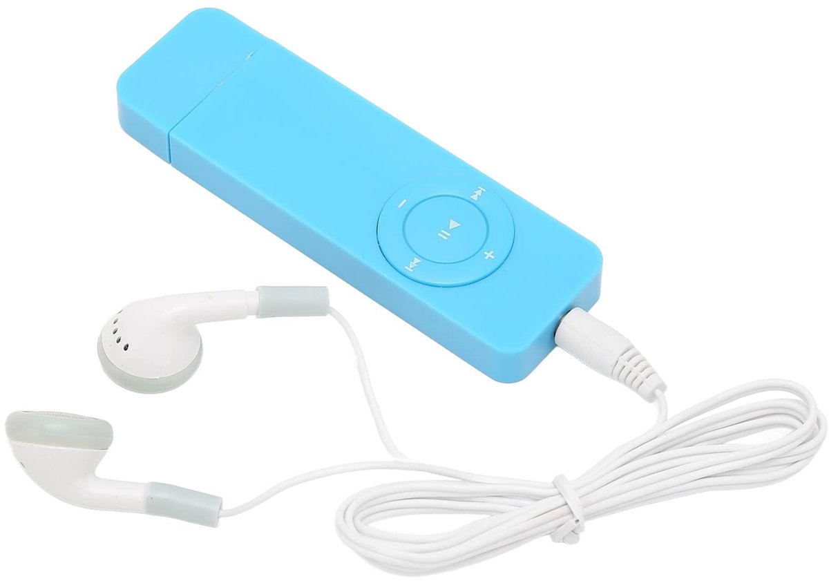 Dailygoods - Dailygoody - Mp3-speler - Draagbare muziekspeler - Compact en lichtgewicht - Blauw - Uitbreidbaar tot 64GB - Geschikt voor studenten en kinderen - Ide...