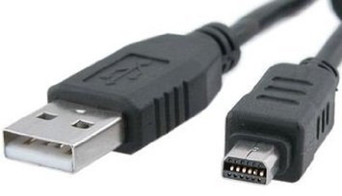 Dailygoods - Dailygoody - USB Kabel - Gegevensoverdracht - Hoogwaardige kwaliteit - Geschikt voor Olympus camera's - Vervangingskabel - 1.5 meter - Betrouwbaa