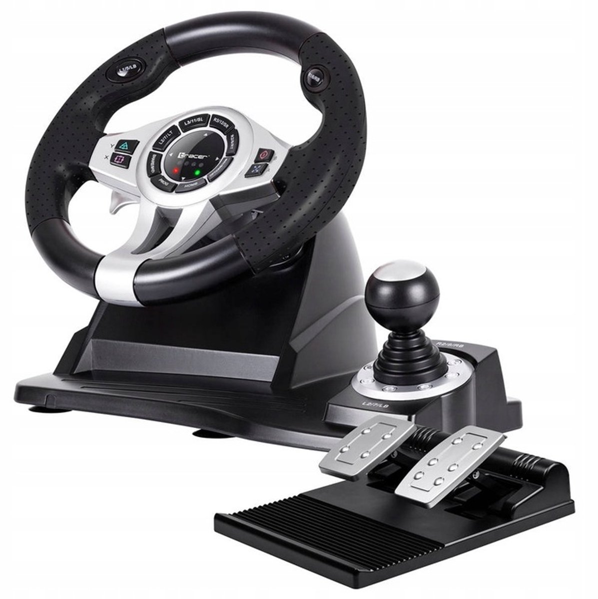 Tracer TRAJOY46524 game controller Zwart Stuurwiel + pedalen geschikt voor PlayStation 4, Playstation 3