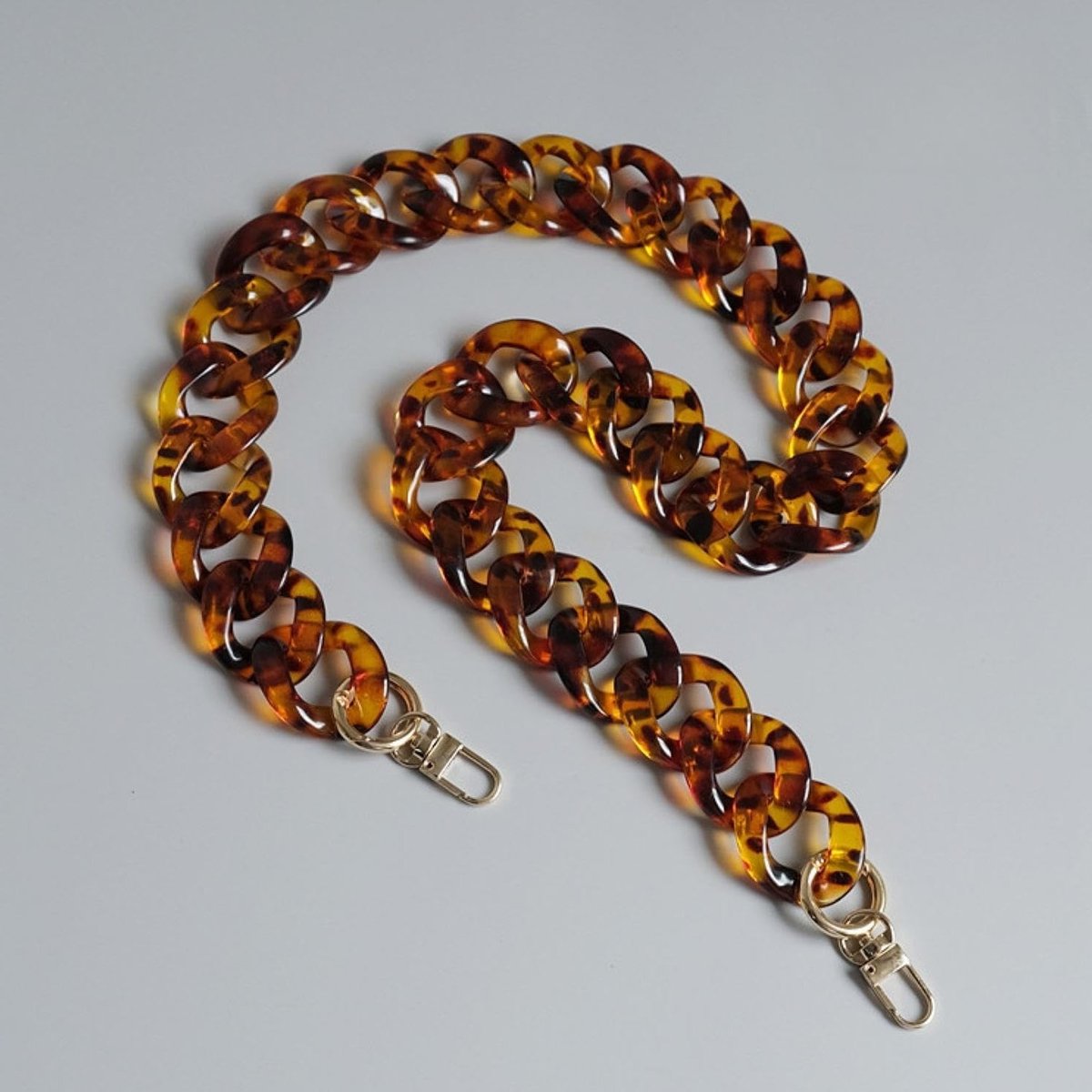 Dames Handtas met Acryl Luipaardpatroon, Brede Schouderband, Vervangende Handgreep, Ideaal voor Dagelijks Gebruik en Modeaccessoires, 80 cm Lang en 3.5 cm Breed