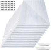 28x polycarbonaat holle platen (20,5 m²) UV-bestendige kasplaten (605 × 1210 × 4 mm). Geschikt voor kassen, carports en modelbouw