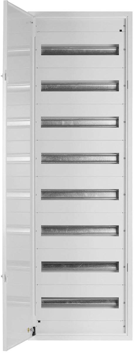 Metalen Verdeelkast - Zekeringkast Opbouw - Elektrische Installaties - 144 Modules 8 Rijen - 43.6x135.5x13cm - Grijs