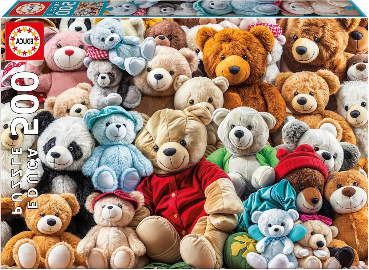 Educa Puzzle with 500 pieces for adults, teddy bears, including glue Fix puzzle, size: 48 x 34 cm, from 11 years (20242)