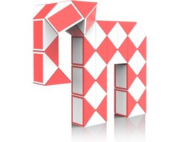 ROXENDA Magic Snake met 48 Segmenten, 3D Magische Slangkubus - Puzzle Games IQ Toy voor Kinderen en Volwassenen - 1 Pack (Rood)
