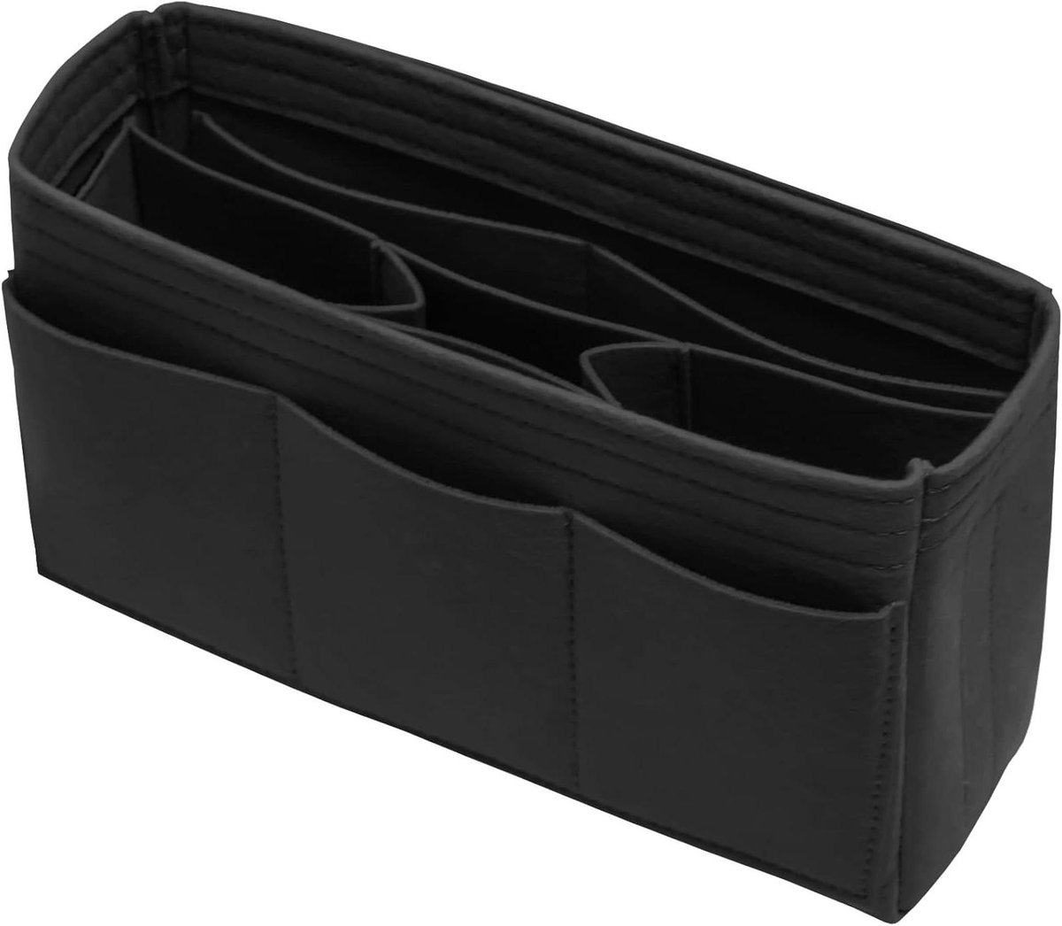 Handbag Organizer - Portemonnee Inzet - Tas Indelen - 14 Vakken - Maat L - Zwart