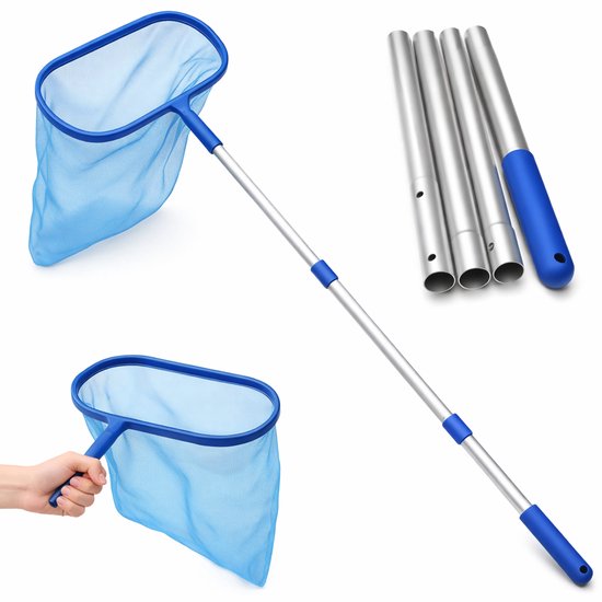 Twenty4seven® Zwembad Schepnet met Telescopische Steel - Telescoop Netje - Zwembadnet - 120cm