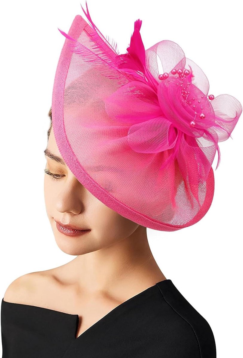 Fascinator Hoed - Pill Box Hoed - Thee Ceremonie - Uniek Waterdrop Ontwerp - Lichtgewicht