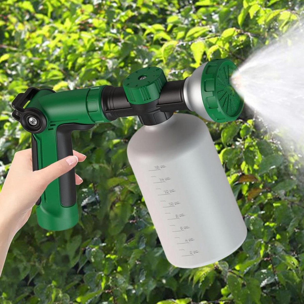 Slangensproeier met Dispenser - Plantensproeier Gazonreiniger - Tuinieren en Autowassen - 500ml Fles Capaciteit
