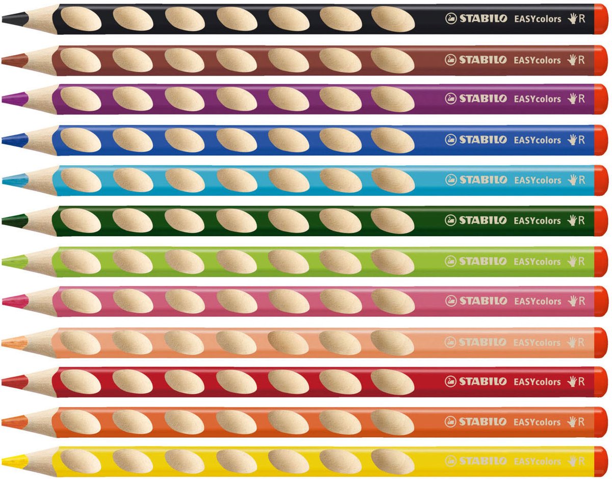 STABILO EASYcolors - Ergonomische Kleurpotloden - Rechtshandig - Extra dikke 4.2 mm Kern - Set Met 12 Kleuren — afbeelding 7