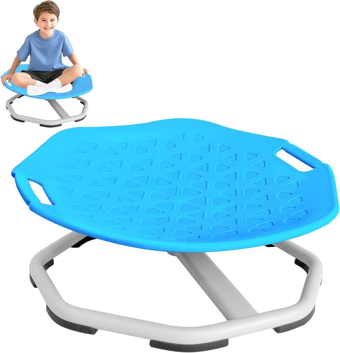 Sensorische draaistoel met handgrepen voor autistische kinderen, sensorische draaistoel voor kinderen met autisme, zit- en spinstoelen voor kinderen en tieners verbeteren balans en coördinatie