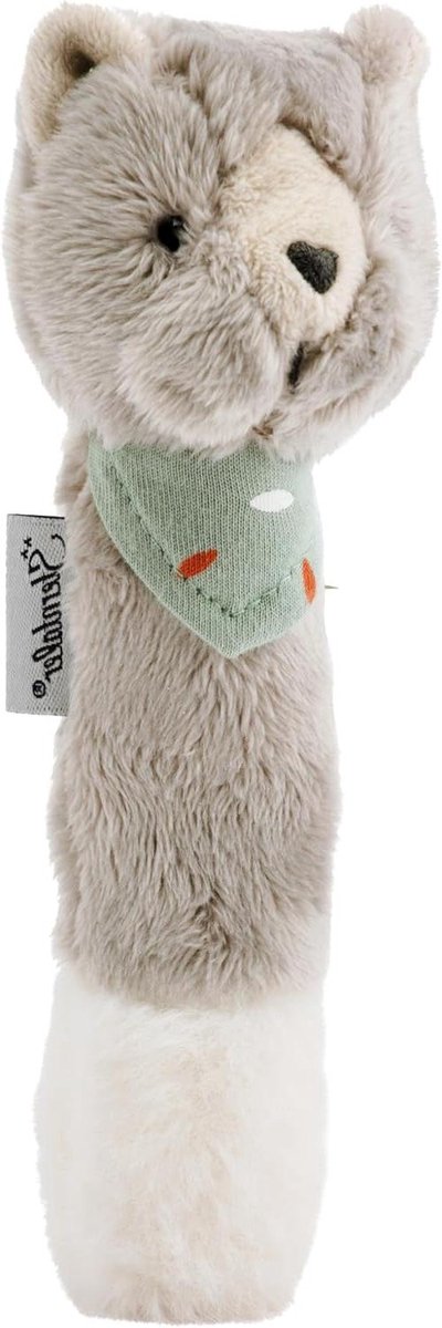Knuffel Kat - Speeltje - Baby Speelgoed - Zachte Fleece - 19 cm - Grijs