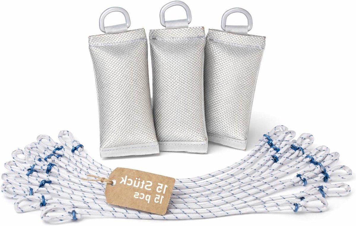 Bevestigingsset Vlaggenmast - Vlaggenaccessoires - Stabiele Vlagpresentatie - Geruisloze Lussen - 3x 700g Gewicht