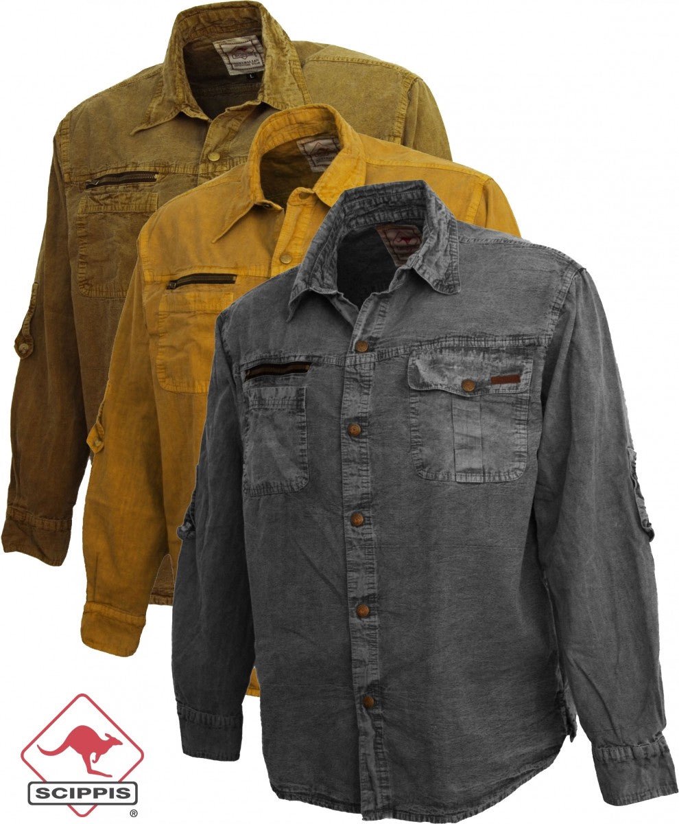Scippis Broome Overhemd – Canvas Outdoorshirt Mustard