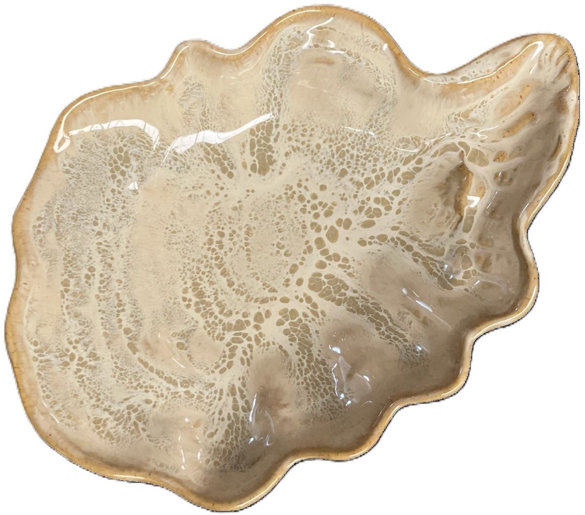 Puro Portugues - serveerschaal - tapas schaaltjes - oester - 22x14x4,5cm - zandkleurig - Portugal - keramiek - aardewerk