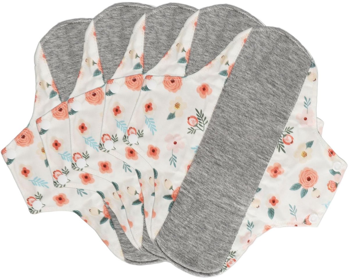 Allecto - Maandverbanden - 5 Stuks Wasbare Sanitaire Napkins voor Vrouwen en Meisjes