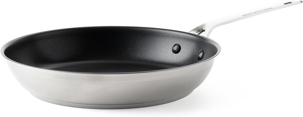 Koekenpan 28 cm - Koekenpan PFAS-vrij - Gezond Koken - Keramische Antiaanbaklaag - 3.6 Liter Capaciteit - Zilver