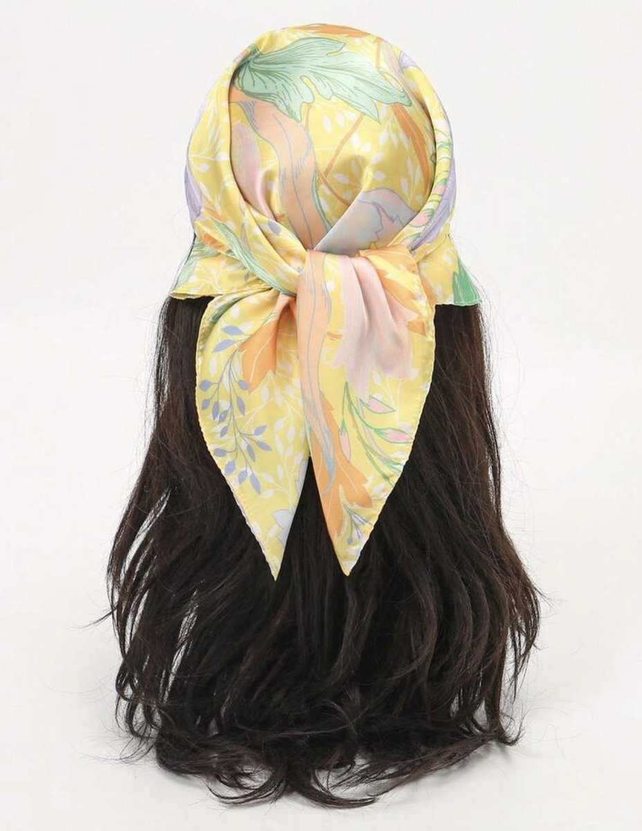 Sjaaltje met print - bandana met print - haarband - sjaaltje meerkleurig - bandana - vierkant sjaaltje met print - bandana sjaaltje - sjaaltje voor dames hals - sjaaltje voor aan tas - sjaal - sjaaltje unisex - scarf - mini sjaal