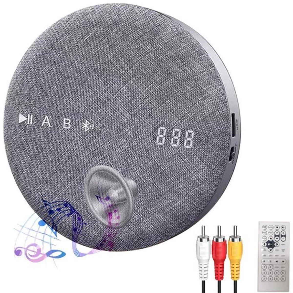 CD-speler, Bluetooth, USB/AUX-interface, geschikt voor diverse toepassingen, grijs