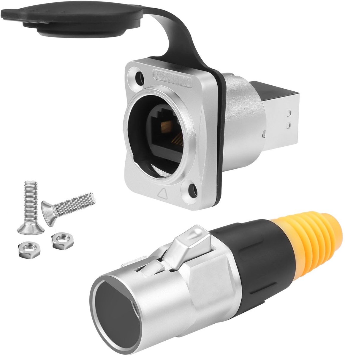 QIANRENON CAT6 Outdoor Waterproof RJ45 Adapter + Ethernet Kabel IP65