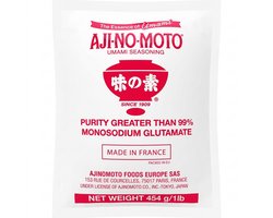 Ajinomoto Monosodium Glutamaat (MSG) - Smaakversterker - Veestapelverpakking 1 x 454g (454g Totaal) - Smaakmaker voor Aziatische Gerechten - Umami Kruiden - Bulkverpakking met Kajal Sticker