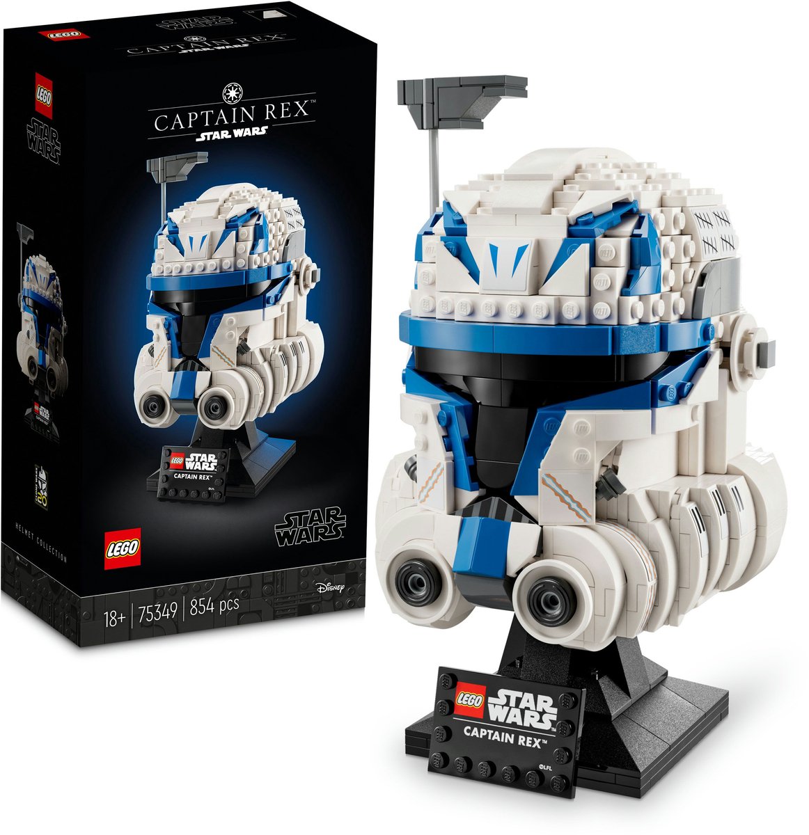 LEGO Star Wars Captain Rex Helm Set voor Volwassenen, The Clone Wars Collectible - 75349 — afbeelding 8