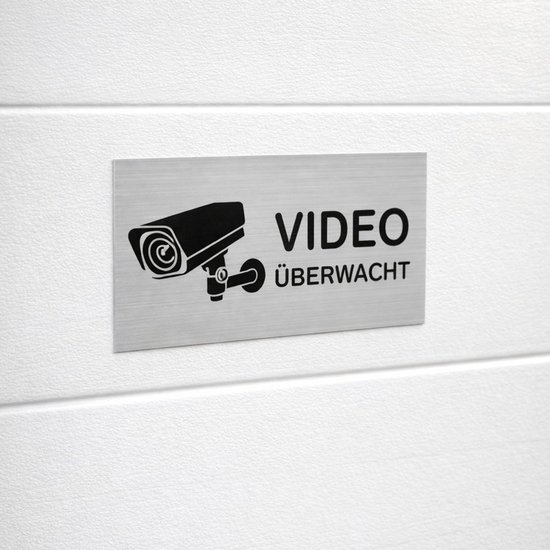 Bewakingsstickers - Waarschuwingsstickers - Beveiliging - Zelfklevend - 10x6cm van Merkloos — afbeelding 2