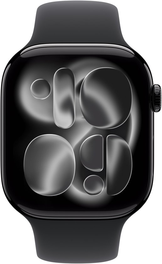 Apple Watch 11 - Wifi - 46mm - Jet Black Aluminium Case with Black Sport Band - M/L