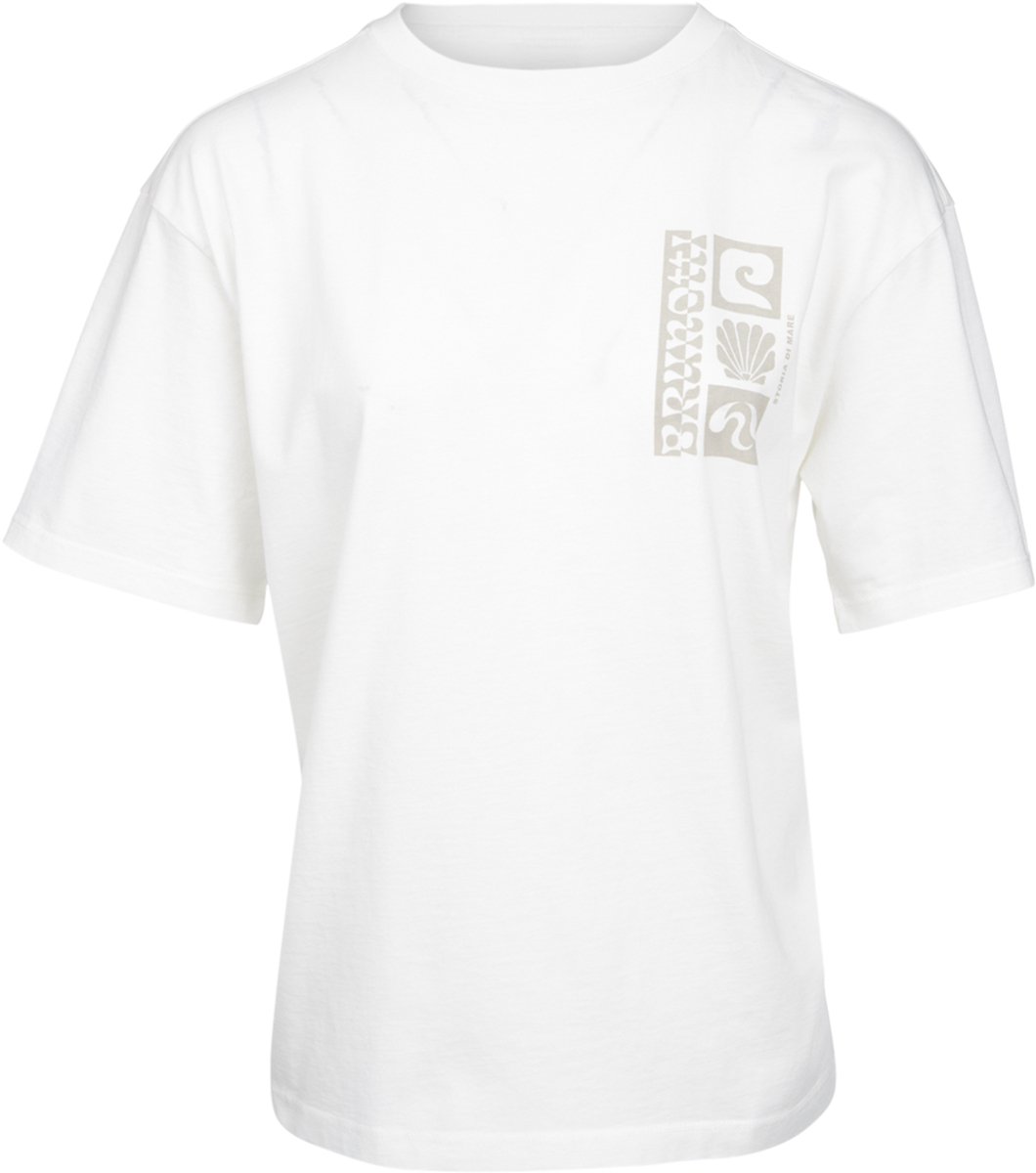 Brunotti Zennanda T-Shirt Snow Dames 100% Katoen Relaxed Fit XXL Wit