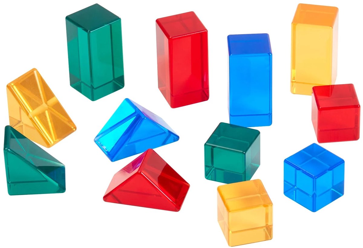 Guidecraft educatief speelgoed Light and Color Geo Set multicolor.