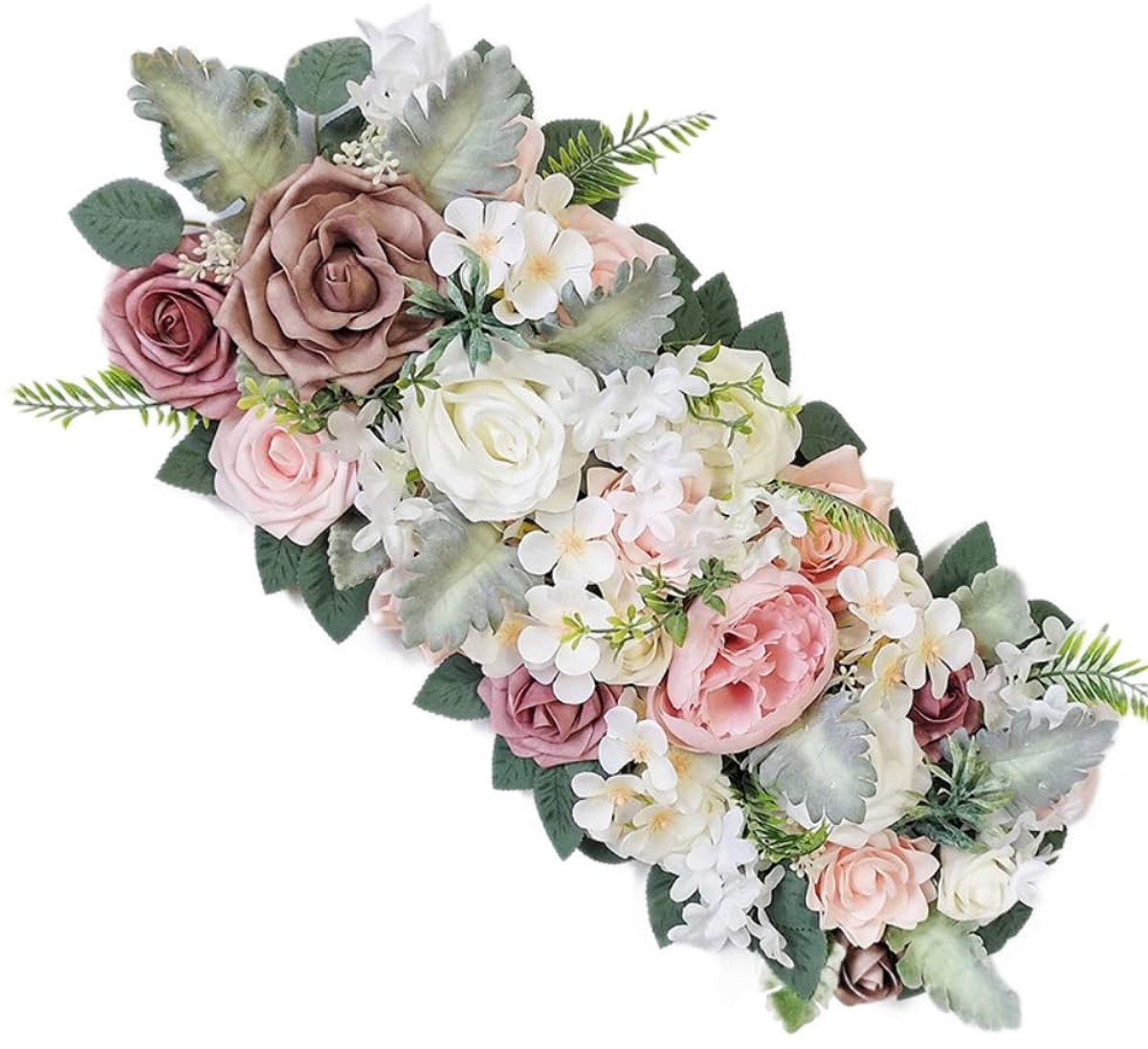 Kunstbloemen Wanddecoratie 70x30 cm - Elegante Rozen voor Bruiloft en Feest