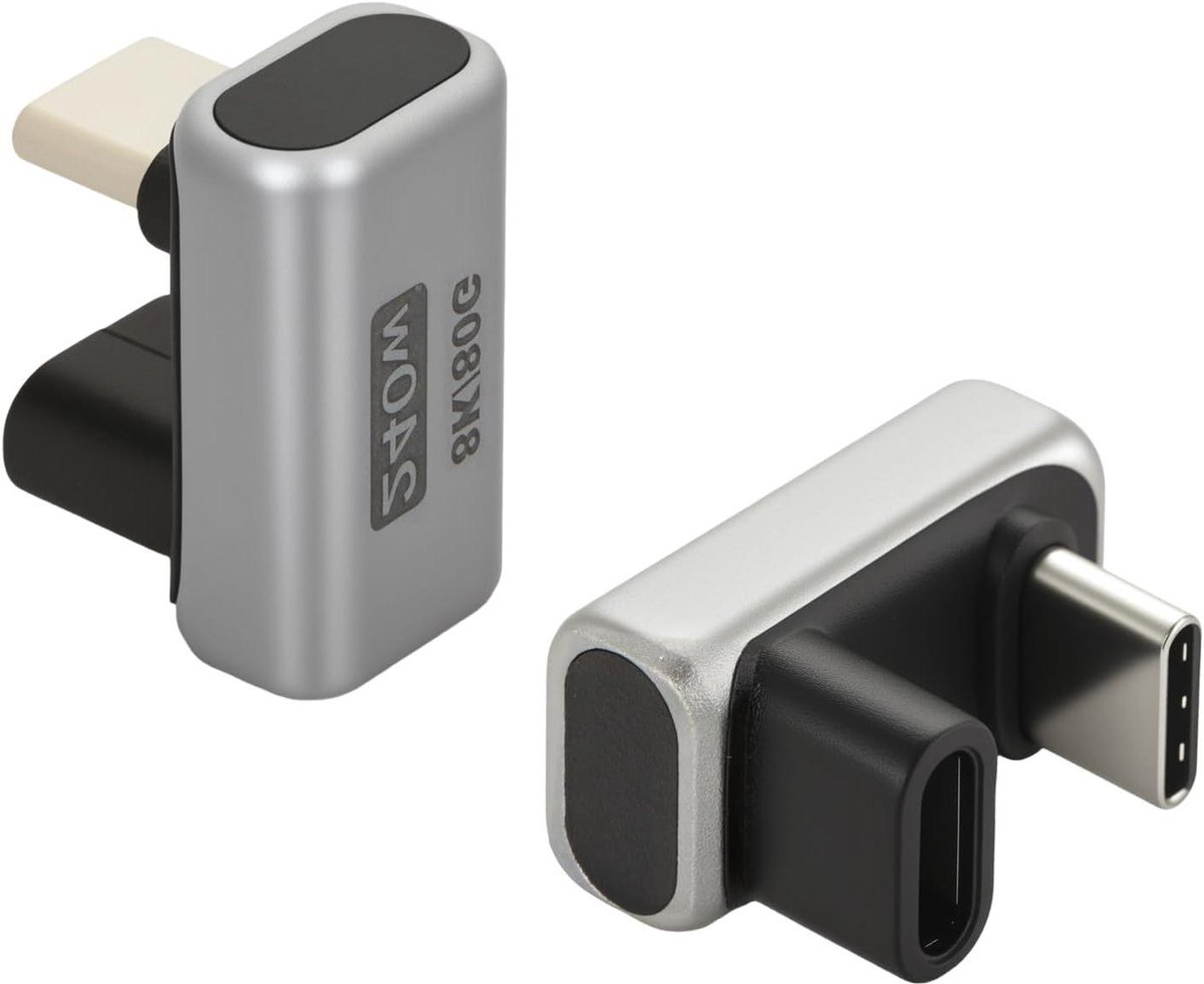 USB C Adapter - Type C Connector - Snelle Data Transfer - 180 Graden Hoek - 240W 80Gbps
