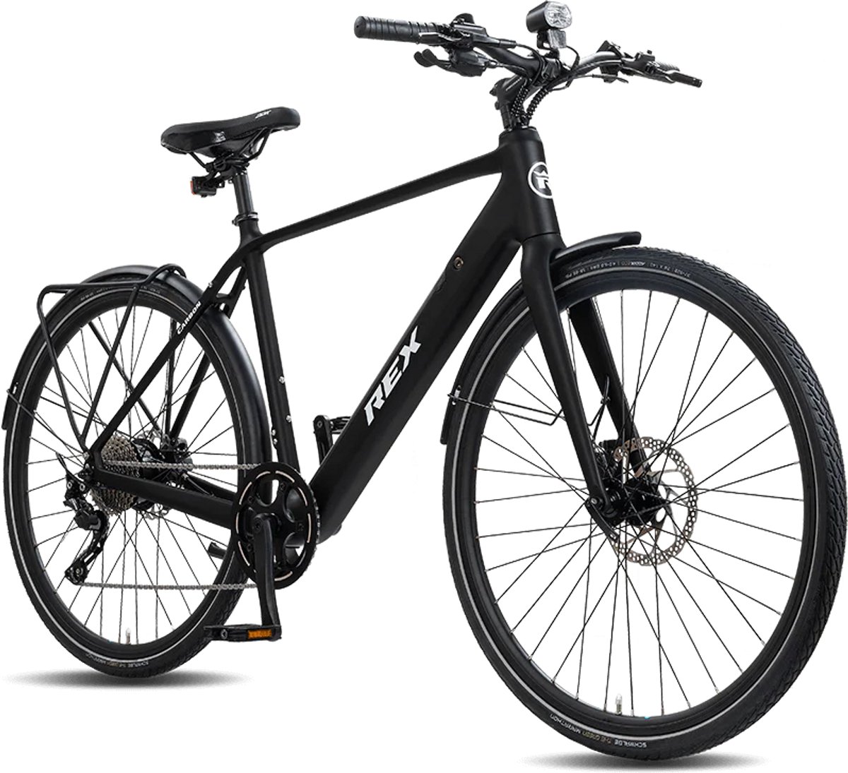 Rex Carbon City Elektrische Fiets - 28 inch elektrische fiets unisex- stadsfiets - Achtermotor 250W - SHIMANO 13 Versnellingen - voor dames en heren thumbnail 2