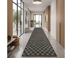 FLOORDIREKT Tapijtloper Naas – Met Patroon – Op Maat gemaakte Fijne Lus Tapijtloper Voor Keuken, Hal & Woonkamer – 80 x 150 cm