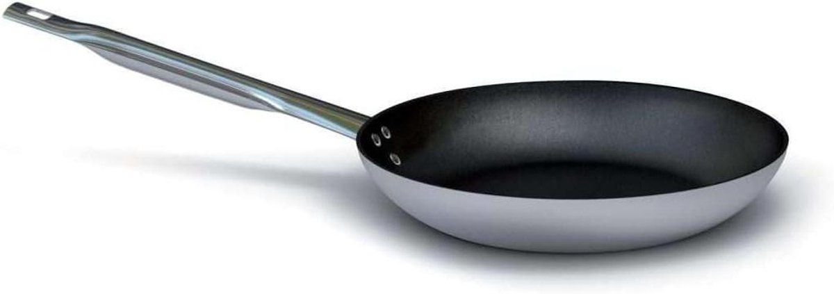 Koekenpan - Bratpan Universele pan - Professioneel koken - Sterke aluminium constructie - 36 cm - Grijs