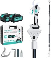 VENTRA® Elektrische Snoeischaar - 35mm- Accu Snoeischaar - Telescopische steel 2.5M - 3000mAh Accu - LCD Scherm - Brushless