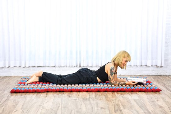 Opvouwbaar Matras - Japanse Futon Gastenmat - Ontspanning en Yoga - Gevuld met Natuurlijke Kapok - 190 x 100 cm — afbeelding 3