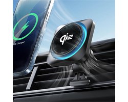 ESR HaloLock Houder - Magnetische Ventilatierooster / Dashboard Telefoonhouder Auto met Magneet - Magnetisch Opladen Qi2 15W - Zwart