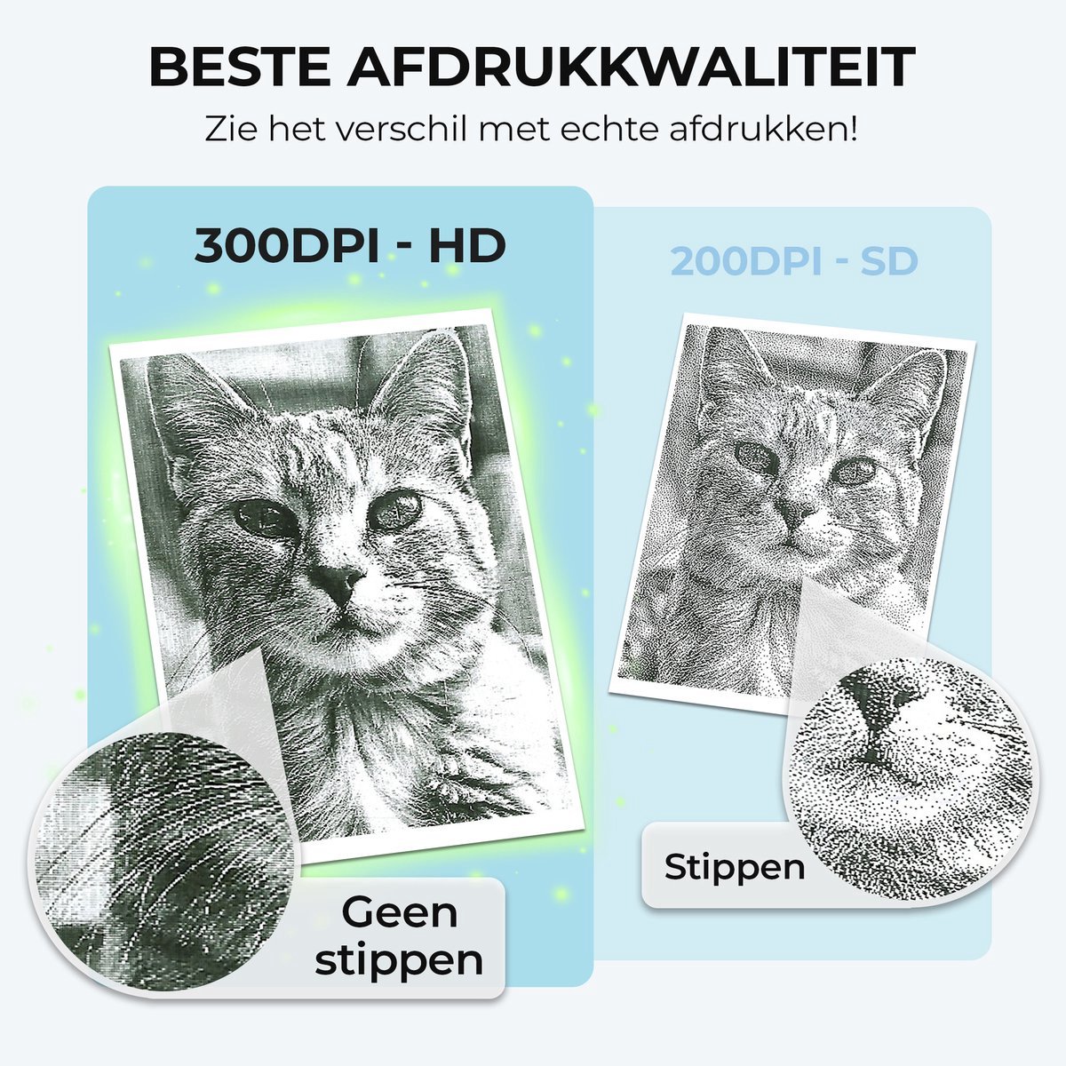 Agodeo Mini Printer - 300 DPI - Pocket Printer - Fotoprinter voor Mobiel - Mini Printer Incl.1 Harde Etui + 13 Rollen Papier (Sticker, Normaal, Kleur) + 5 Pennen - Pocket Printer Smartphone - Sticker Printer - Fotoprinter Mobiel — afbeelding 4