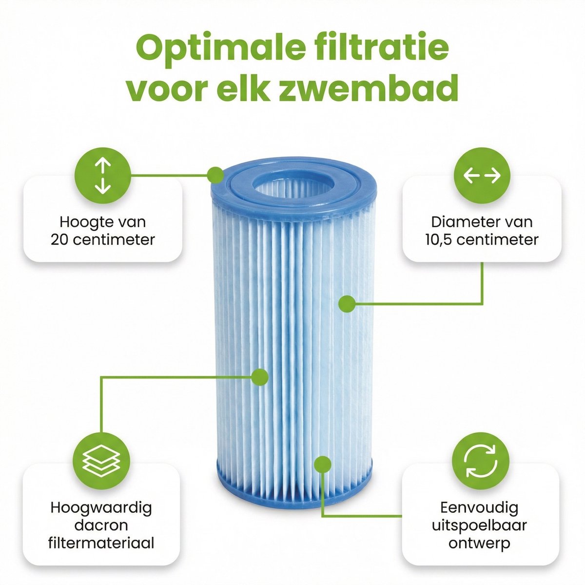 Intex 28604GS Filterpomp - 2.271 liter per uur inclusief Filter (6 stuks) en Testrips – foto 6