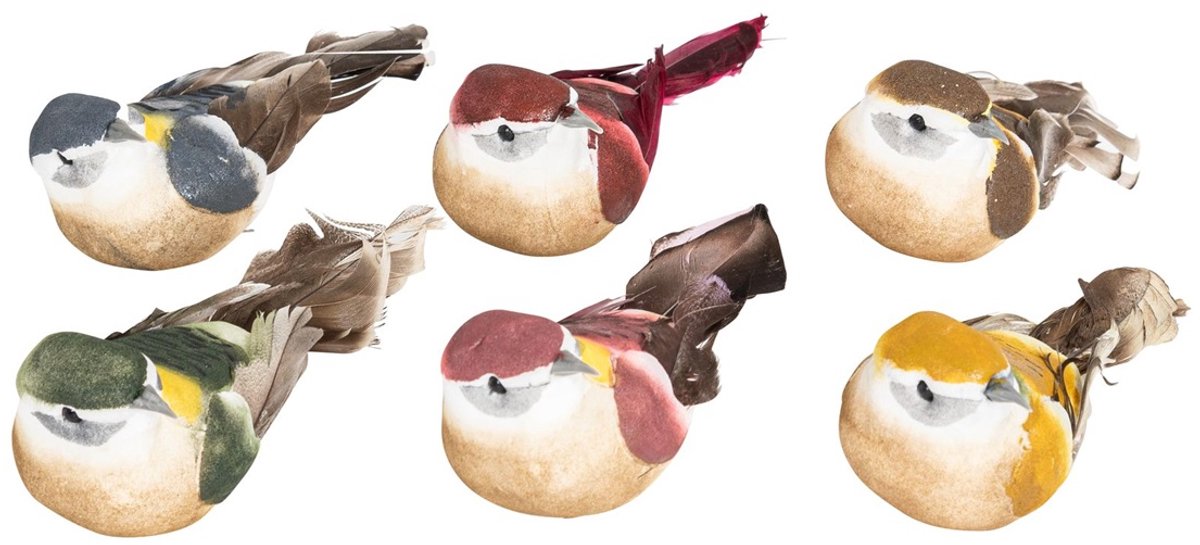 Vogeltjes met clip 6ass. 13cm