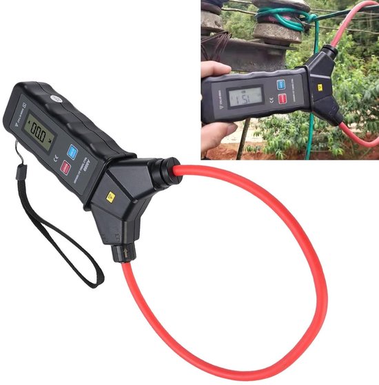 Hoge Precisie Stroomtangmeter tot 5000A met Verlicht LCD Scherm en Flexibele Spoel voor Grootstroommetingen — afbeelding 2