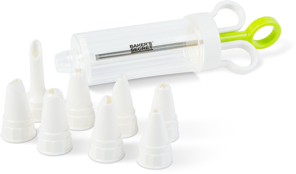 Taart Decoratie Set met Spuitmondjes - Cake Decorating Set 8 Delig - Slagroomspuit en Icing Decorator voor Taarten en Cupcakes - Spuitzak Alternatief - Bak Accessoires - Vaatwasserbestendig [BS40576]