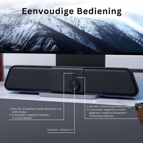 MRKK® Mini Soundbar - TV Soundbar - Bluetooth Soundbar van Merkloos — afbeelding 2