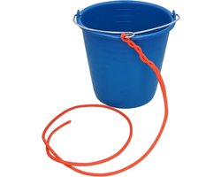 Plastic Emmer - Huishoudelijke Bak - Boot Schoonmaken - Semi-flexibel Materiaal - 10 Liter Inhoud - Blauw